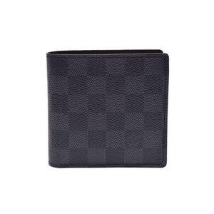 Louis Vuitton Graphite Black Portefeuille Wallet Marco leather